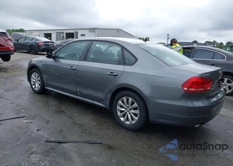 2012 Volkswagen Passat 2.5L S from USA, damaged, VIN 1VWAH7A3XCC107992